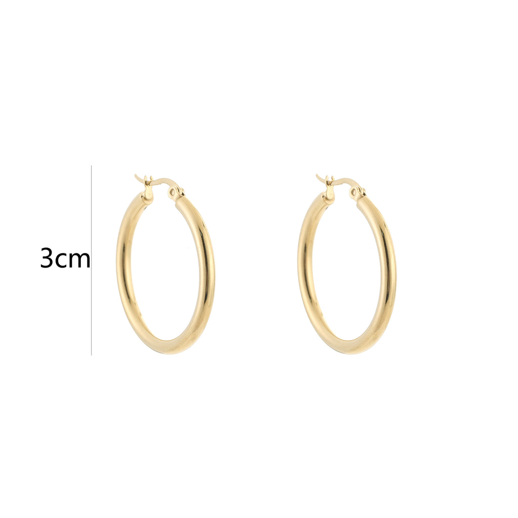 Aureon – Minimalistische Gouden Hoops – Stainless Steel City Juwelier Almere