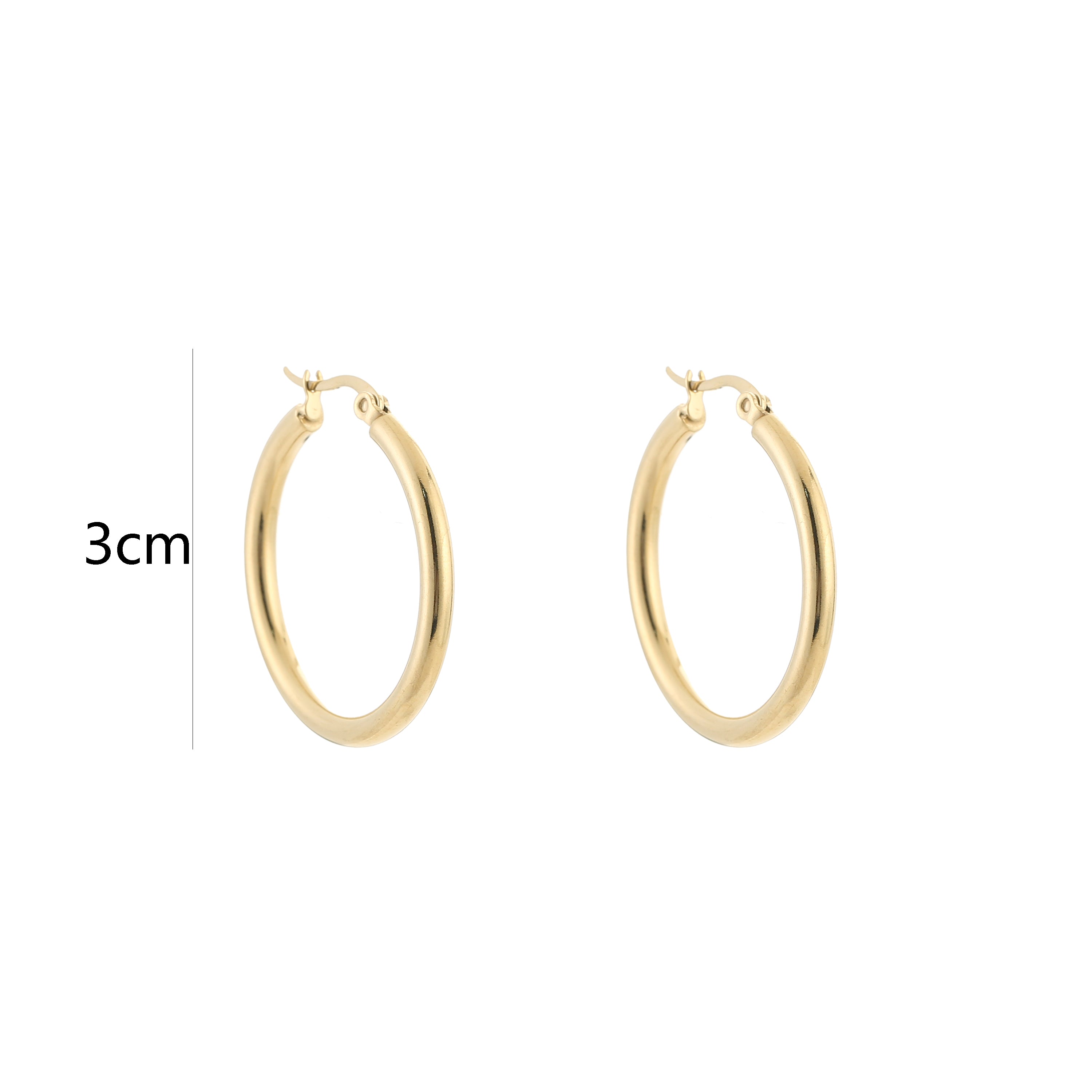 Aureon – Minimalistische Gouden Hoops – Stainless Steel City Juwelier Almere