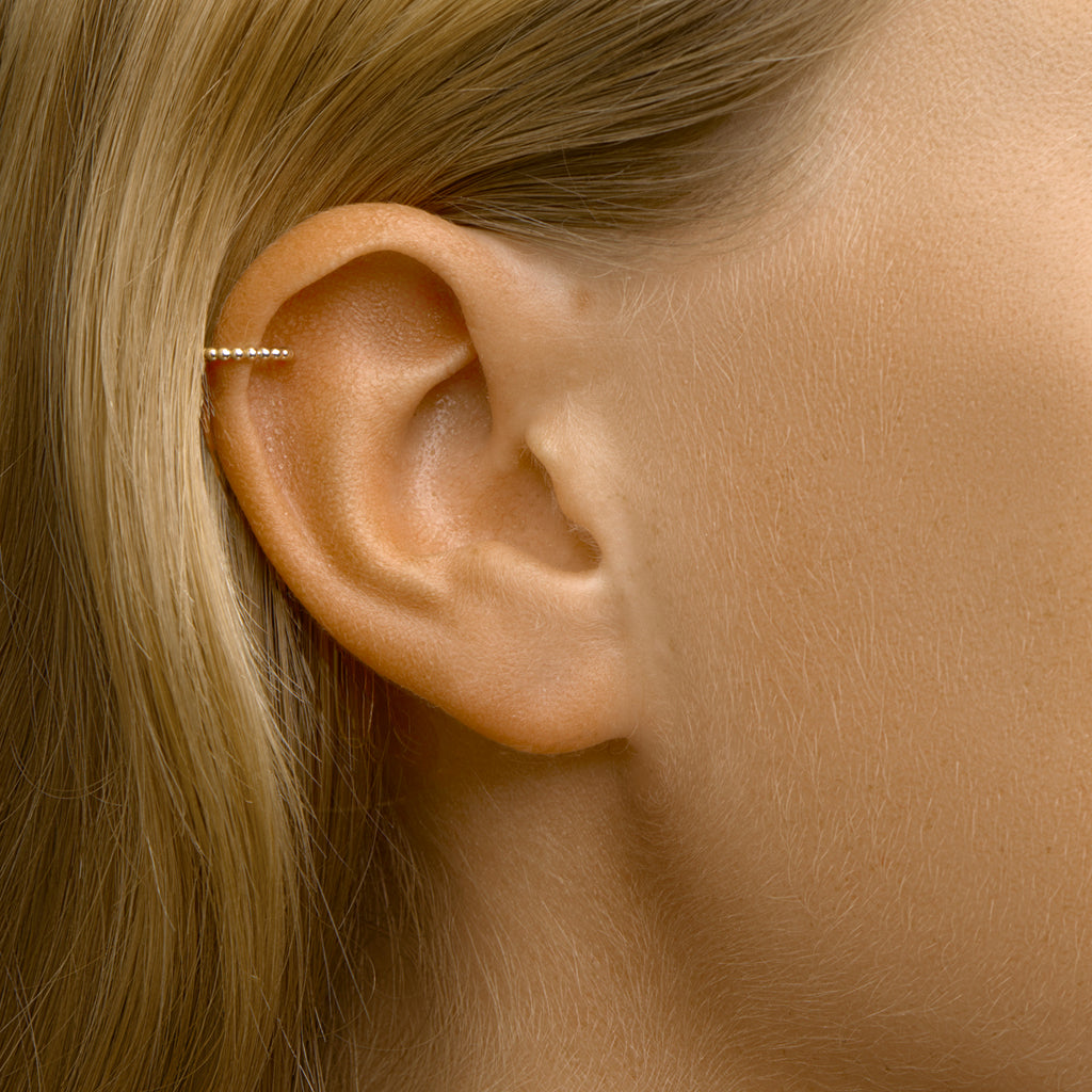 Aurielle - Gouden Earcuff 14K Geelgoud - Bolletjes Design Model