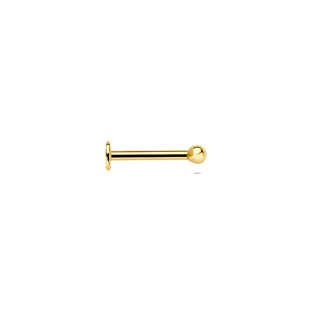 Bellita - Gouden Piercing Bol 14K Geelgoud - Helix Tragus Piercing Zijkant