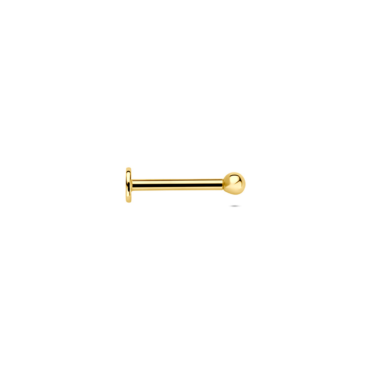 Bellita - Gouden Piercing Bol 14K Geelgoud - Helix Tragus Piercing Zijkant