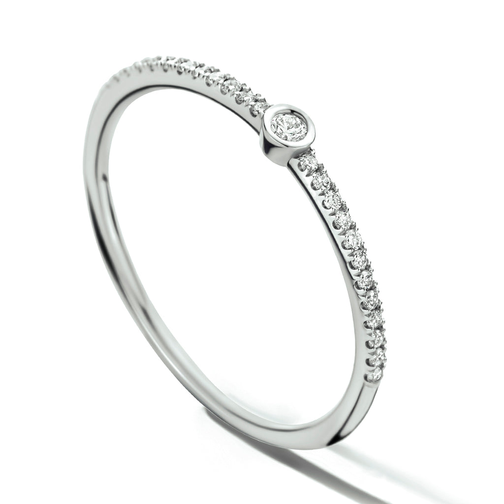 Celestina - Diamant Ring - 14K Witgoud