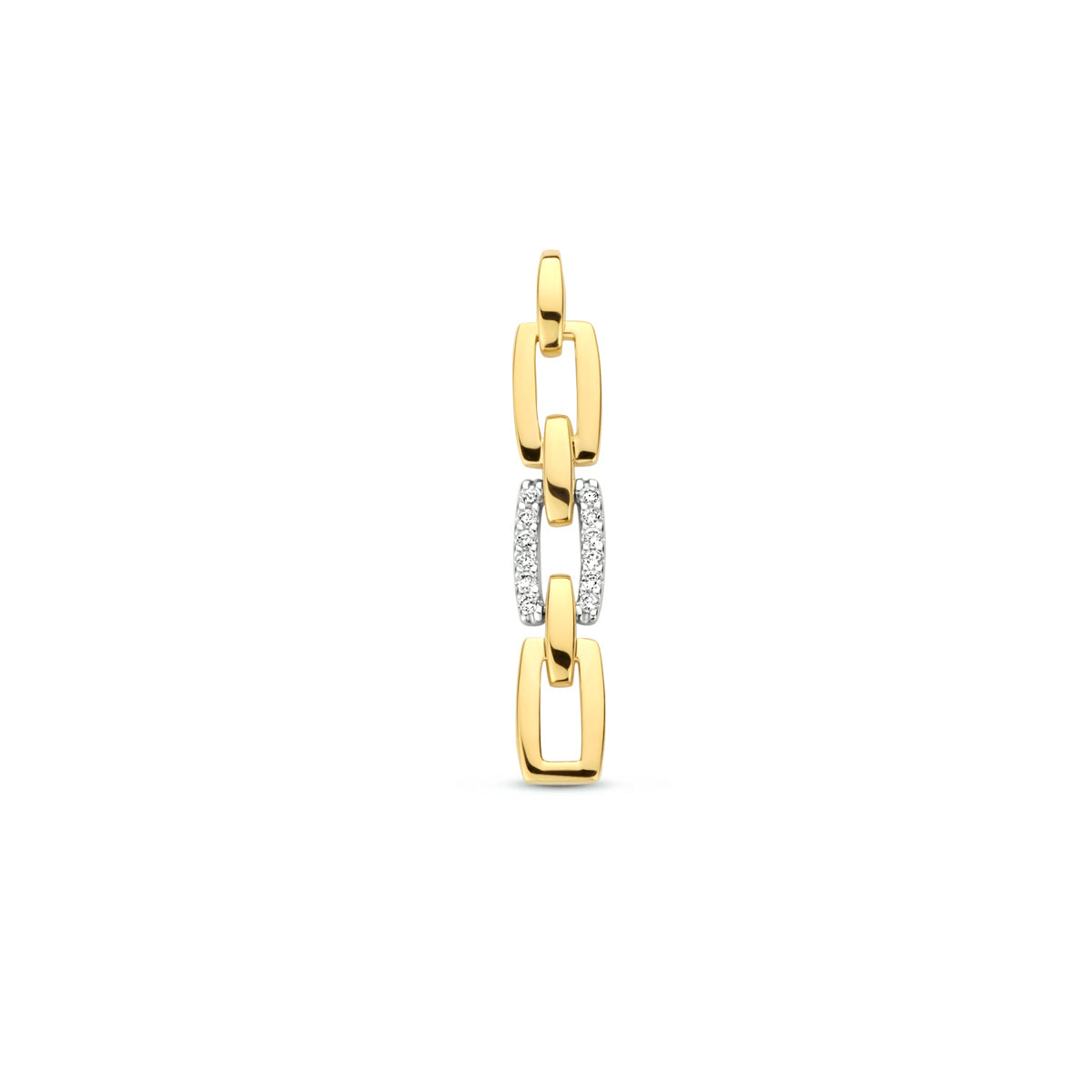 Clarienne - Gouden Dames Hanger 14K Bicolor - Diamant