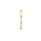 Clarienne - Gouden Dames Hanger 14K Bicolor - Diamant Zijkant
