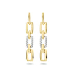 Clarienne - Gouden Dames Oorhangers 14K Bicolor - Diamant