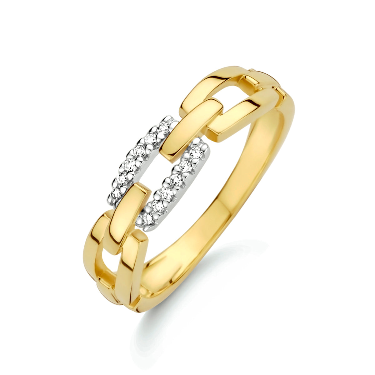 Clarienne - Gouden Dames Ring 14K Bicolor - Diamant