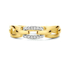Clarienne - Gouden Dames Ring 14K Bicolor - Diamant Bovenkant
