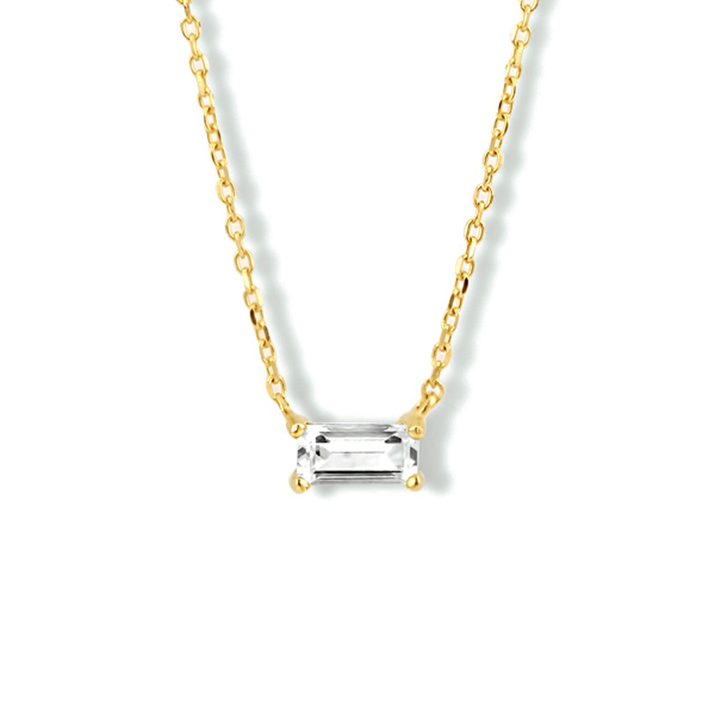 Clarissa - Dames Collier Zirkonia 14K Geelgoud - Cadeau