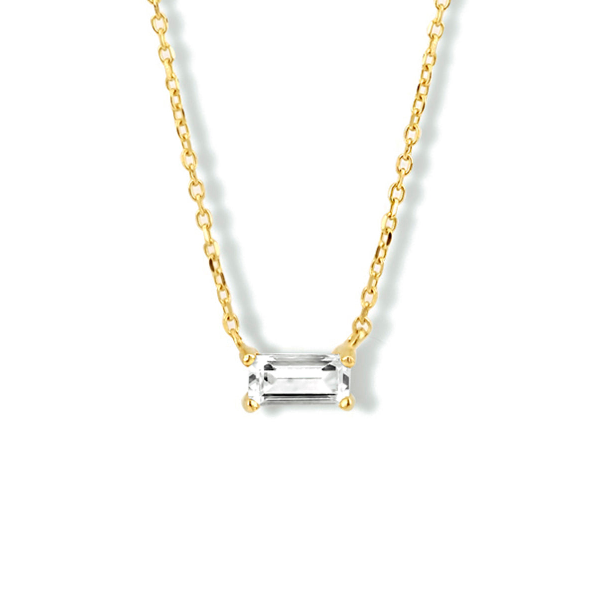 Clarissa - Dames Collier Zirkonia 14K Geelgoud - Cadeau