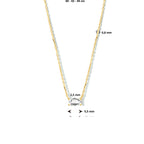Clarissa - Dames Collier Zirkonia 14K Geelgoud - Cadeau Afmeting