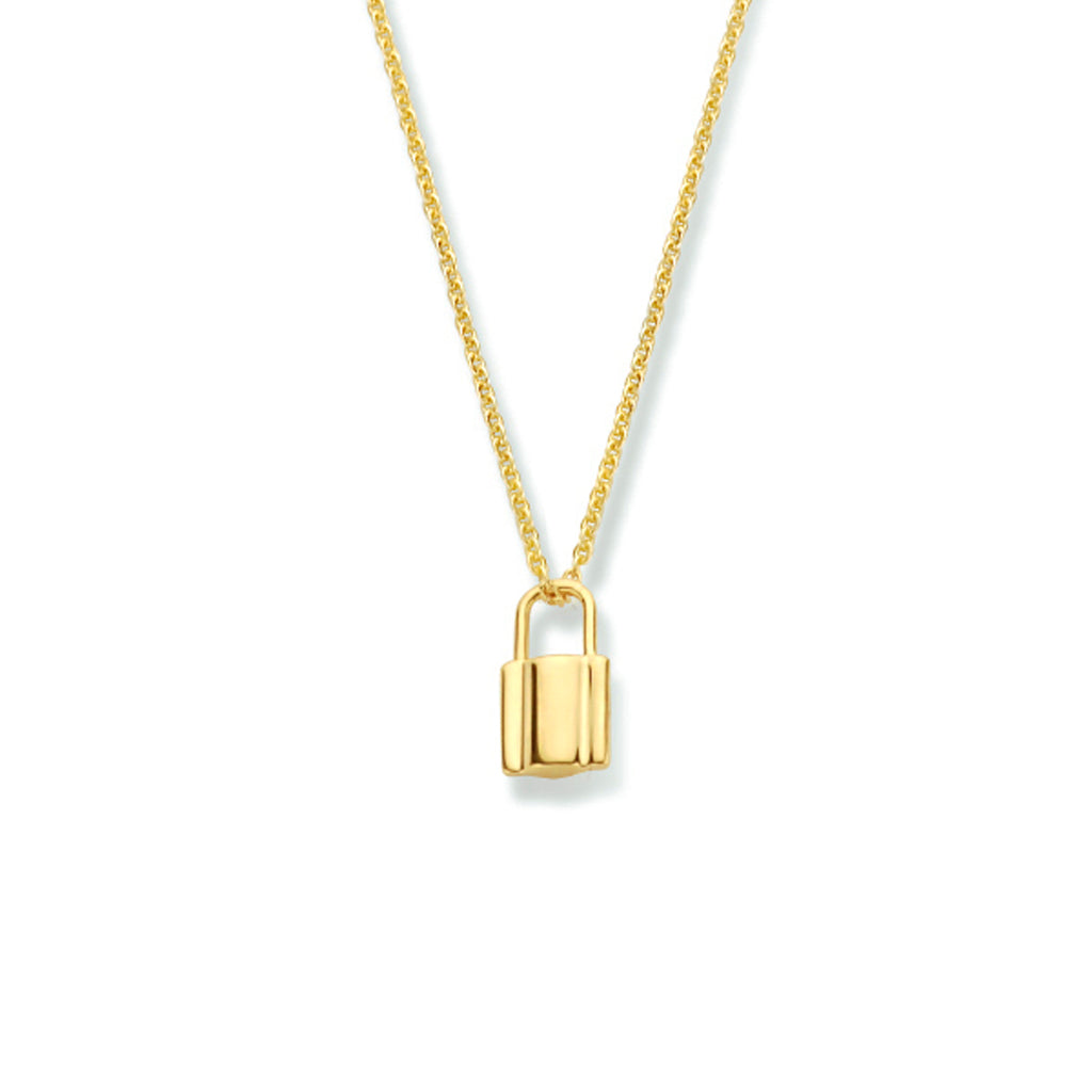 Clavella - Gouden Dames Ketting 14K Geelgoud - Slot Hanger