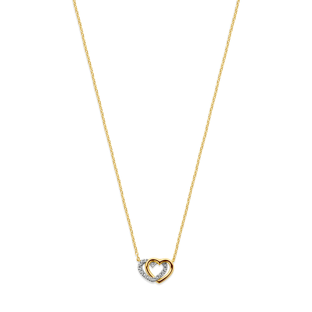 Cordiana - Gouden Dames Ketting 14K Geelgoud - Diamant Hart