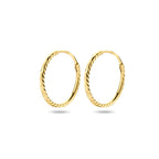 Diamora - Gouden Oorringen 14K Geelgoud - Gediamanteerd