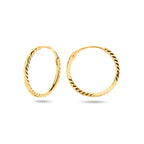 Diamora - Gouden Oorringen 14K Geelgoud - Gediamanteerd 10mm
