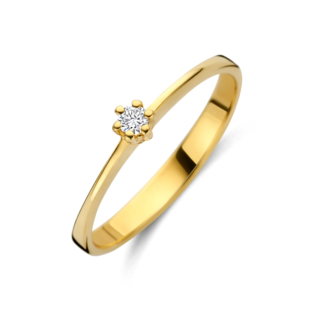 Estellara - Gouden Dames Ring 14K Geelgoud - Lab Diamant