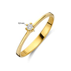 Estellara - Gouden Dames Ring 14K Geelgoud - Lab Diamant Afmeting