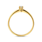 Estellara - Gouden Dames Ring 14K Geelgoud - Lab Diamant Zijkant