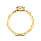 Eternia - Verlovingsring Diamant 14K Bicolor Goud - Aanzoeksring Zijkant