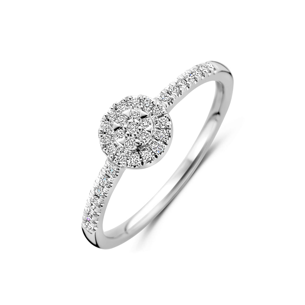 Evadora - Verlovingsring Diamant 14K Witgoud - Aanzoeksring