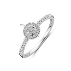 Evadora - Verlovingsring Diamant 14K Witgoud - Aanzoeksring Afmeting