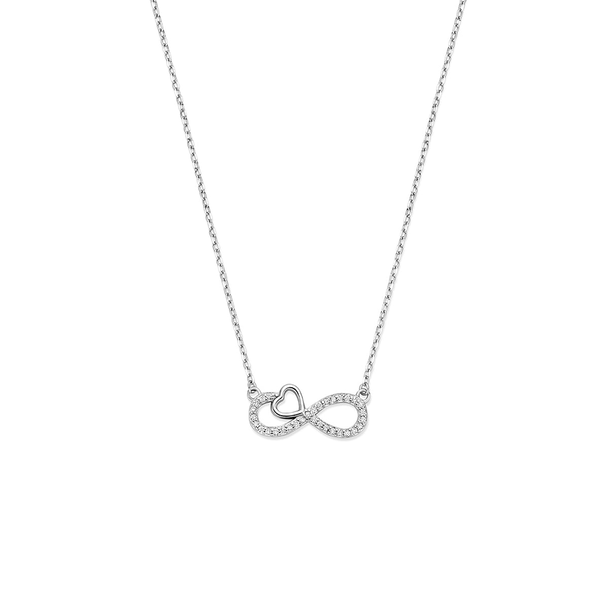 Infiora – Infinity Hart Ketting – 925 Zilver
