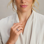 Isadora - Hart Ring Edelstenen Diamant - 14K Witgoud Model