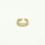 Marcella - Dubbele Schakel Ring Goud - Stainless Steel