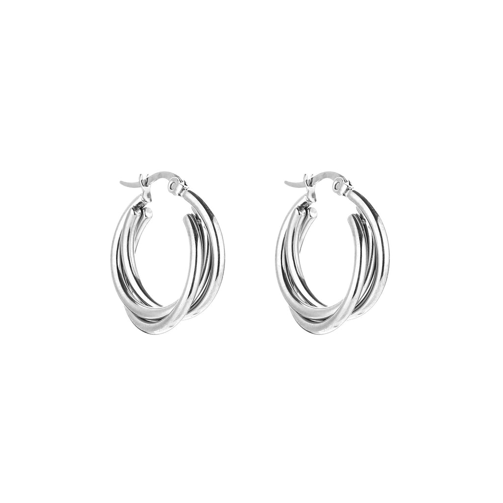 Liora - Twisted Hoops Oorbellen Goud - Stainless Steel