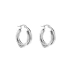 Liora - Twisted Hoops Oorbellen Goud - Stainless Steel