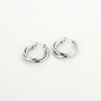 Liora - Twisted Hoops Oorbellen Goud - Stainless Steel