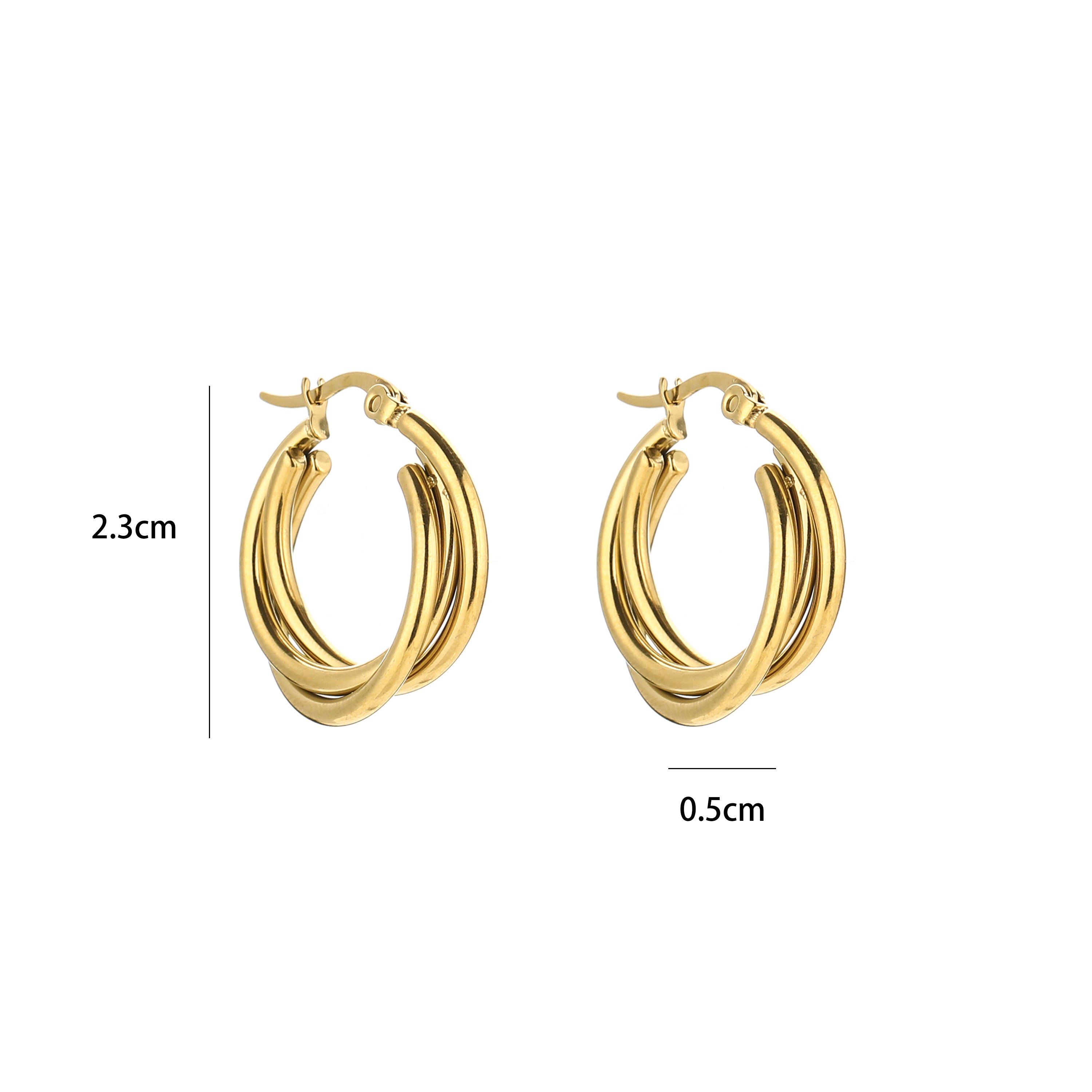 Liora - Twisted Hoops Oorbellen Zilver - Stainless Steel