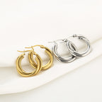 Liora - Twisted Hoops Oorbellen Goud - Stainless Steel