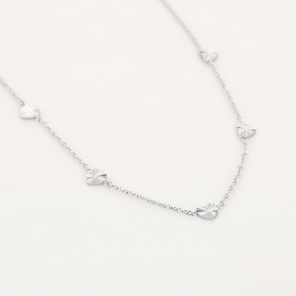 Valentara - Gouden Hartjes Ketting - Stainless Steel
