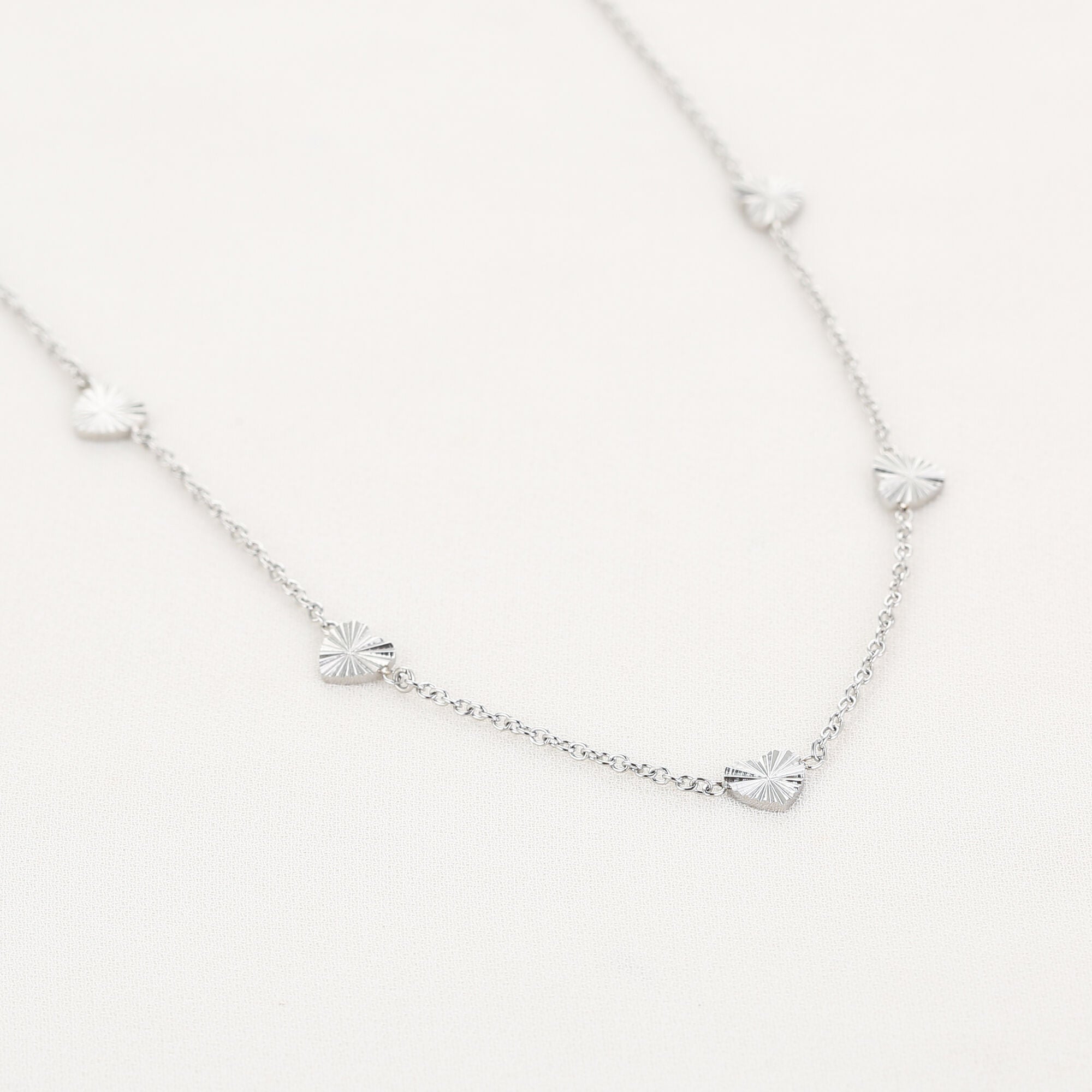 Valentara - Gouden Hartjes Ketting - Stainless Steel