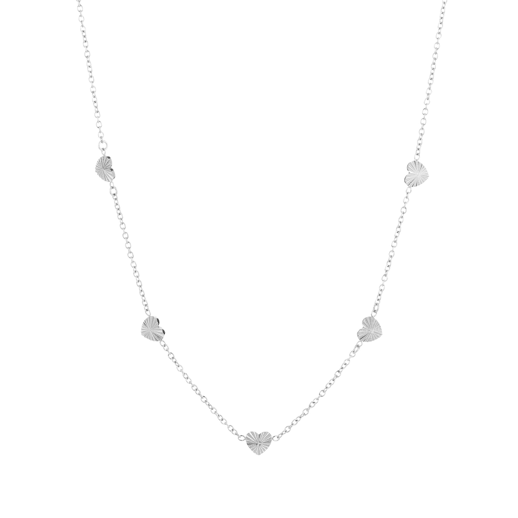 Valentara - Gouden Hartjes Ketting - Stainless Steel