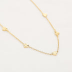 Valentara - Gouden Hartjes Ketting - Stainless Steel