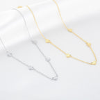 Valentara - Gouden Hartjes Ketting - Stainless Steel