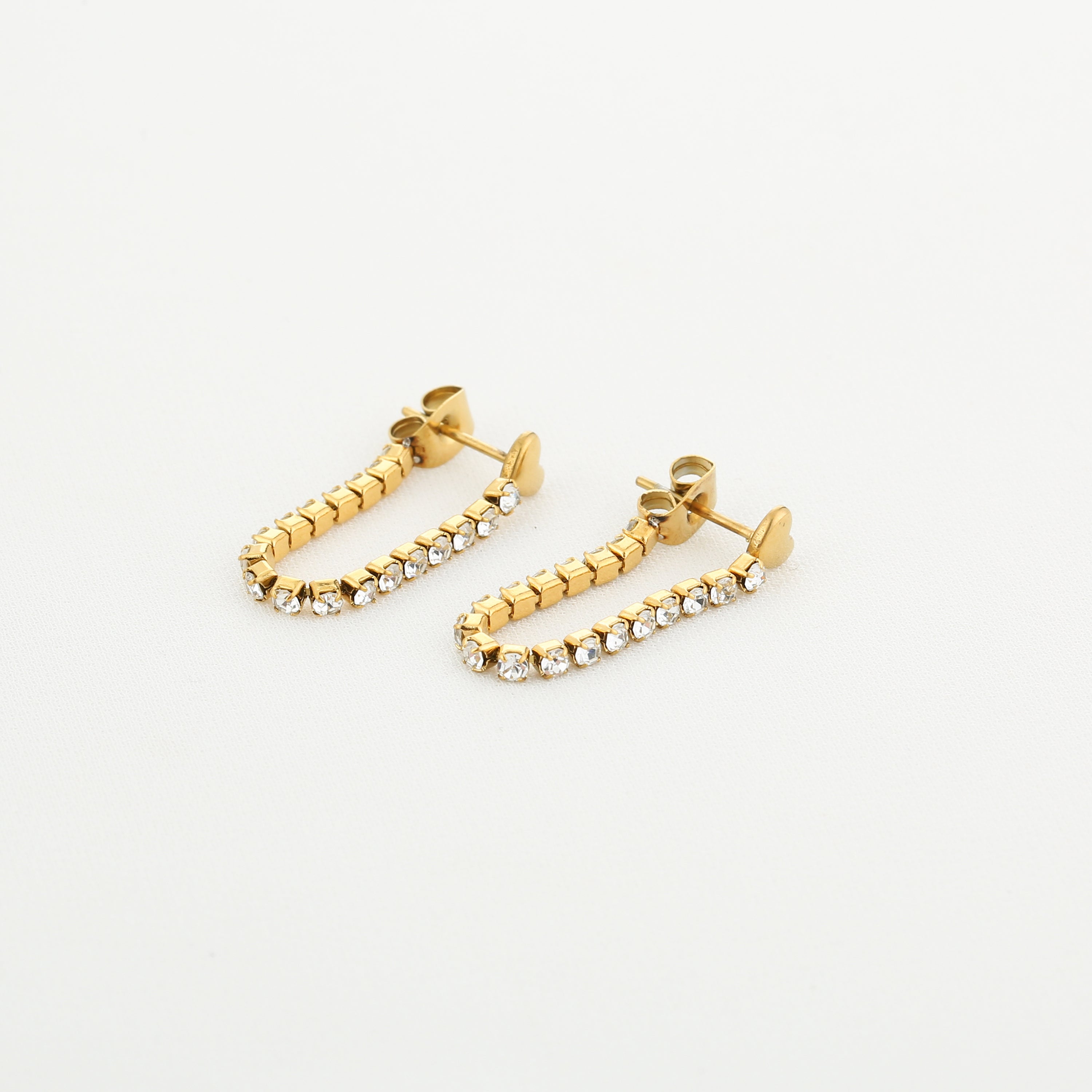 Adriana - Tennis Oorbellen Zirkonia - Stainless Steel