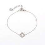 Felicity - Klaver Armband Zirkonia - Stainless Steel