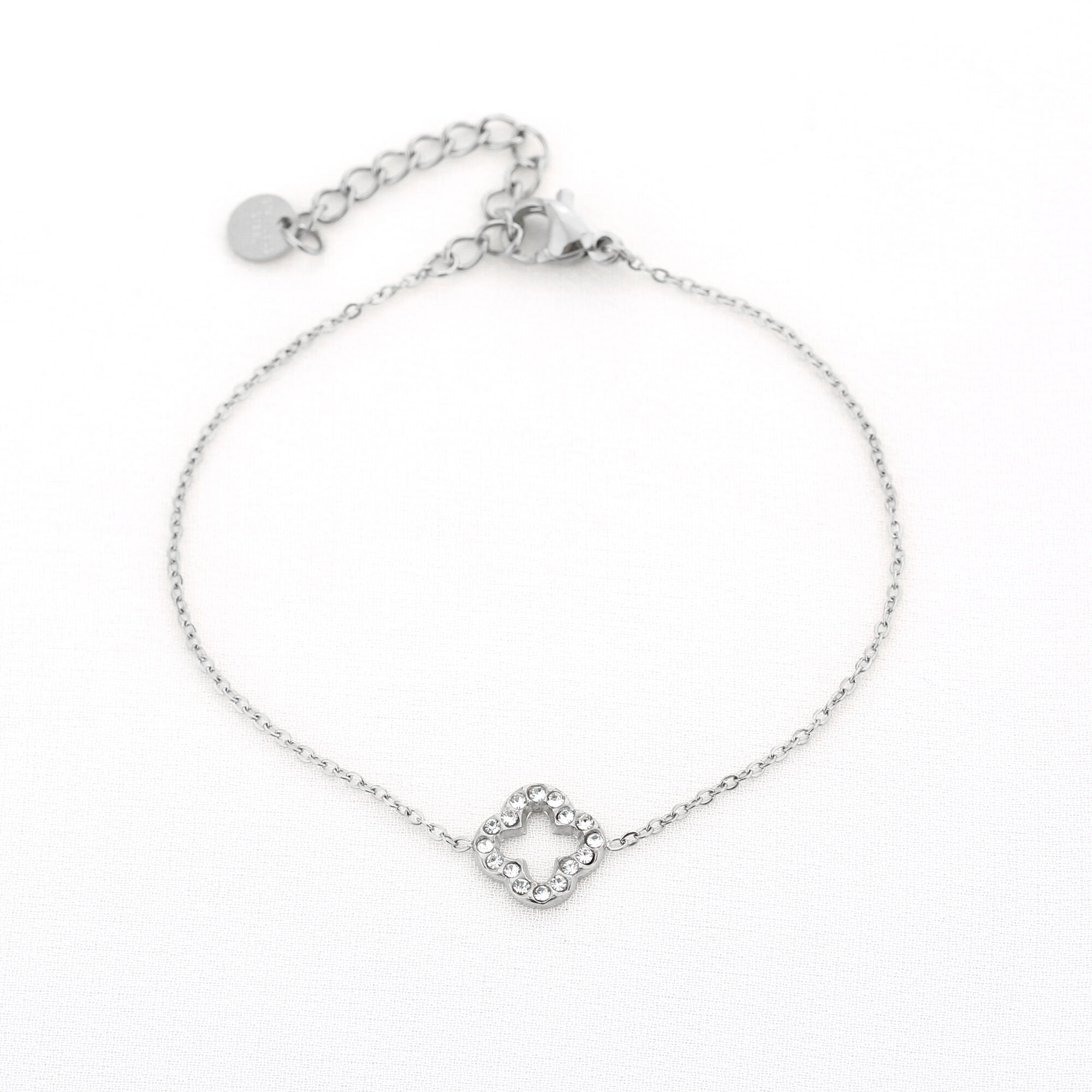 Felicity - Klaver Armband Zirkonia - Stainless Steel