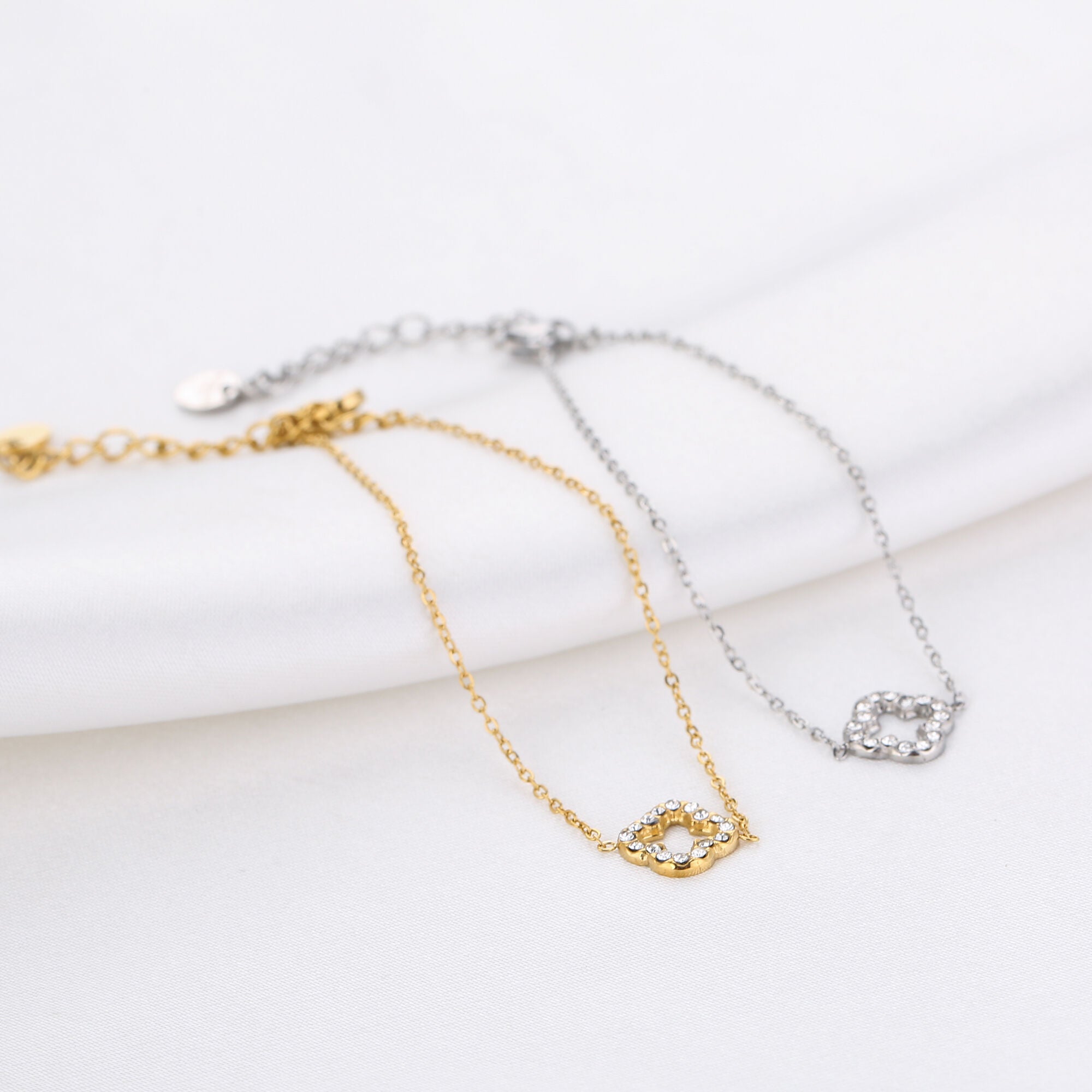 Felicity - Klaver Armband Zirkonia - Stainless Steel