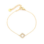 Felicity - Klaver Armband Zirkonia - Stainless Steel