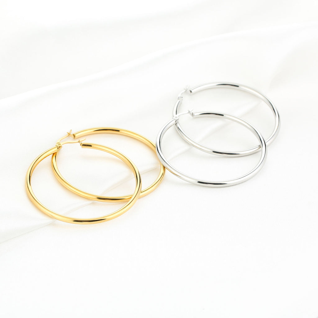 Isabelle - Basic Hoops Oorbellen Goud - Stainless Steel