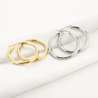 Aureon – Minimalistische Gouden Hoops – Stainless Steel