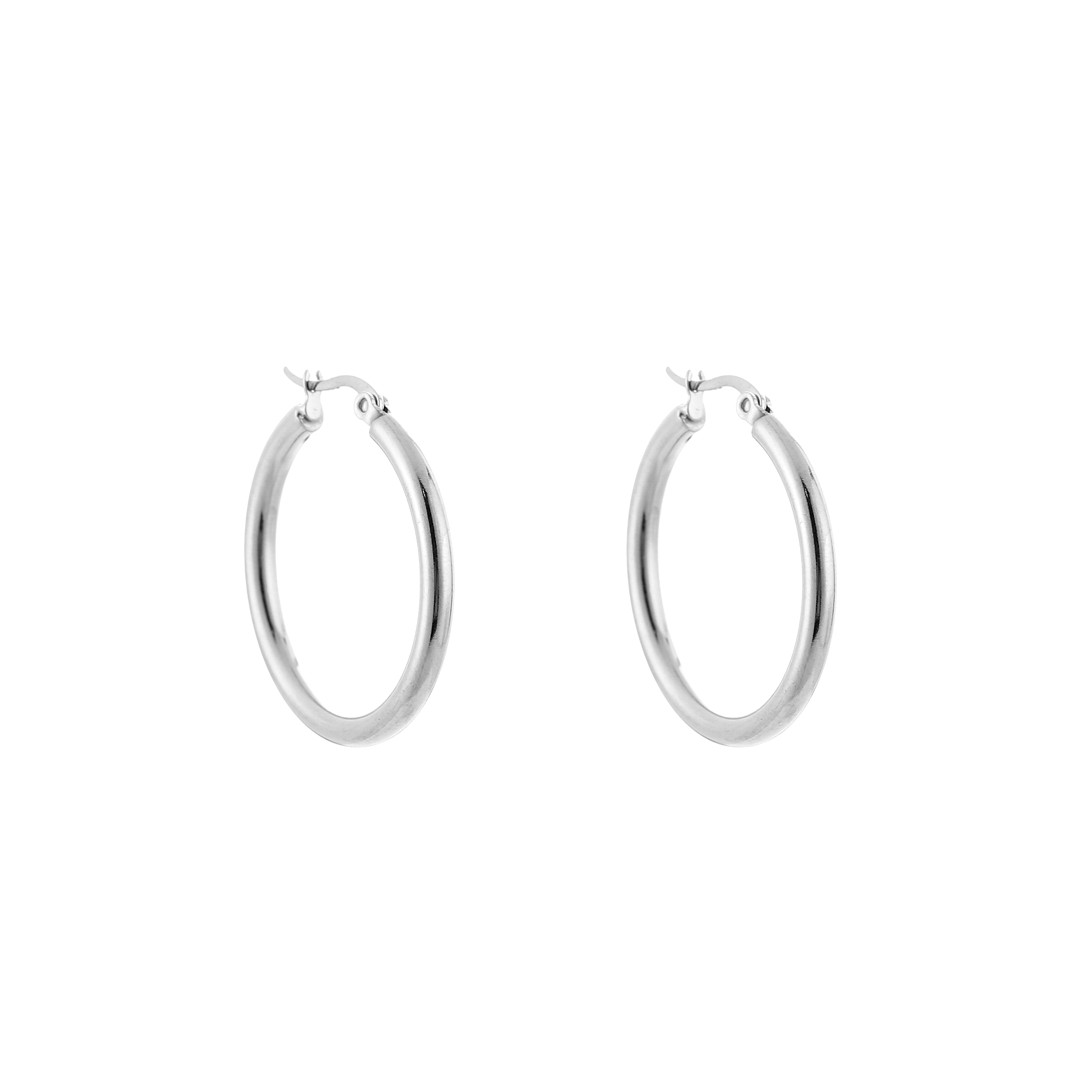 Aureon – Minimalistische Zilveren Hoops – Stainless Steel