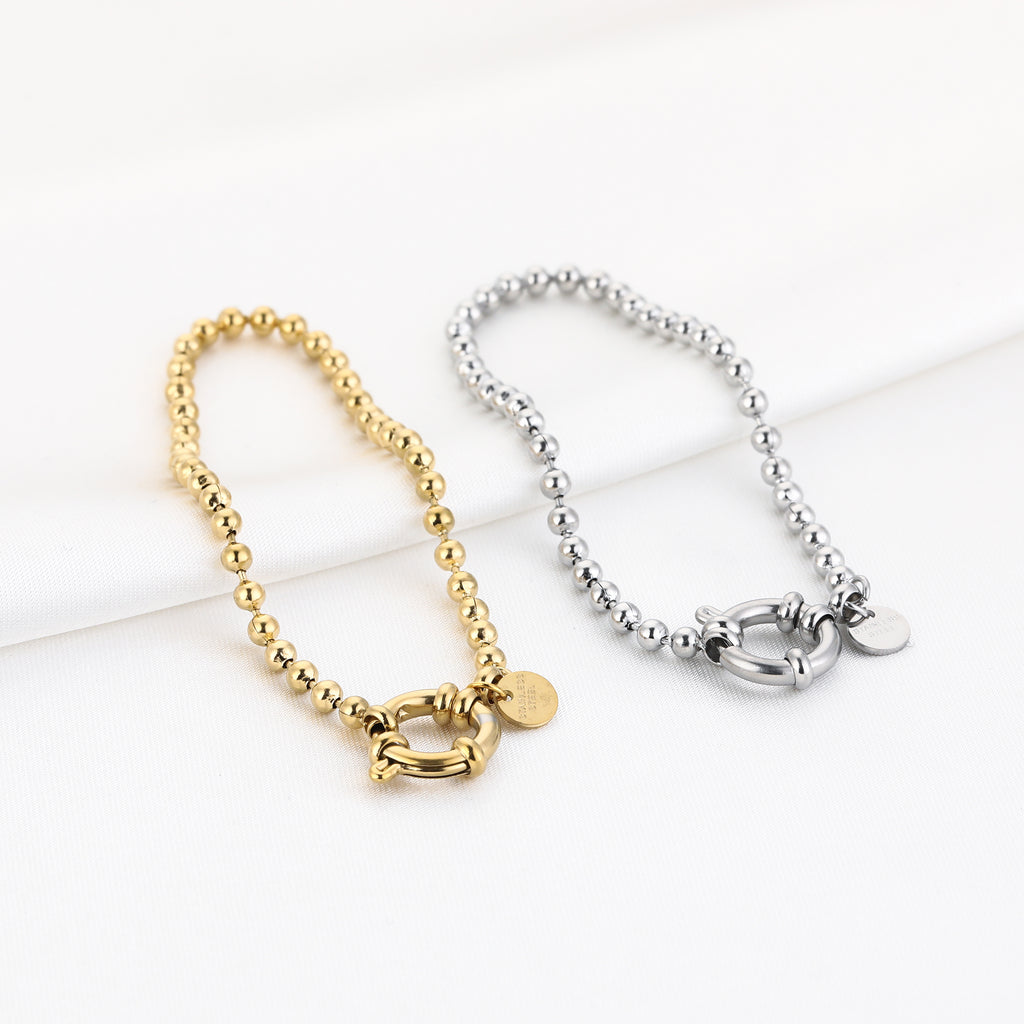 Cordelia - Bolletjes Armband Zilver - Stainless Steel