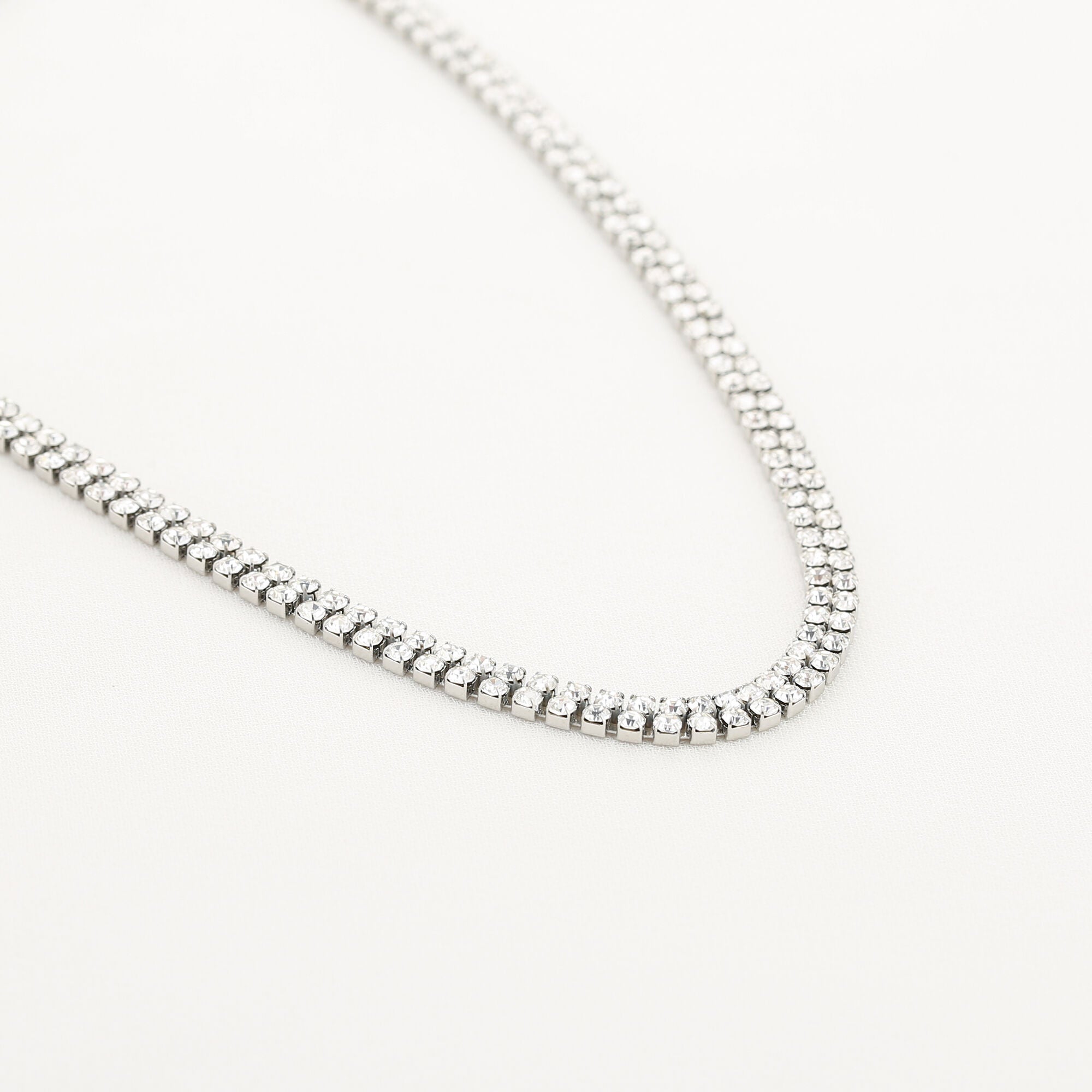 Lumièra – Zilveren Strass Zirkonia Ketting – Stainless Steel 2