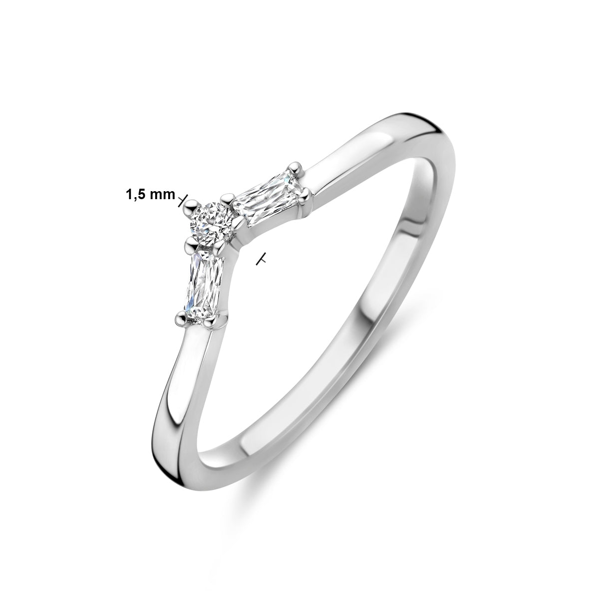 Lumina – Zirkonia Ring – 925 Zilver Afmeting