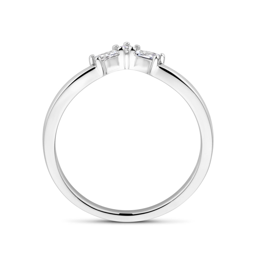 Lumina – Zirkonia Ring – 925 Zilver Zijkant