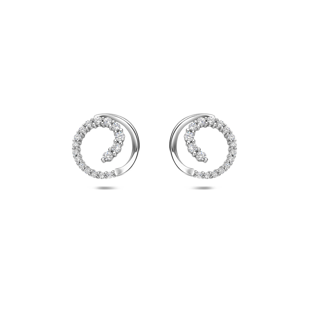 Lunara – Zirkonia Oorknoppen – 925 Zilver